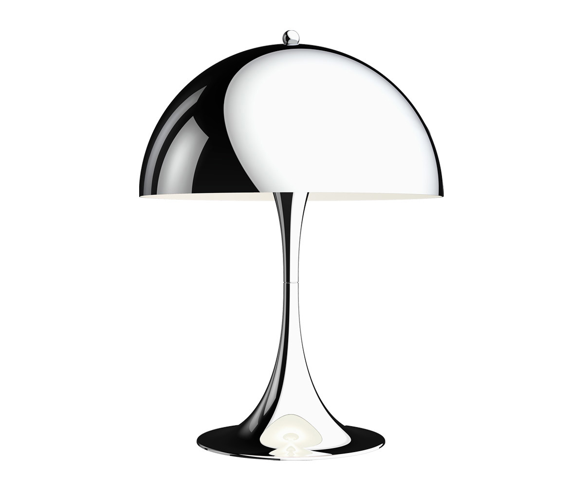 Louis Poulsen Panthella 320 -pöytävalaisin kromi, ø 32 cm