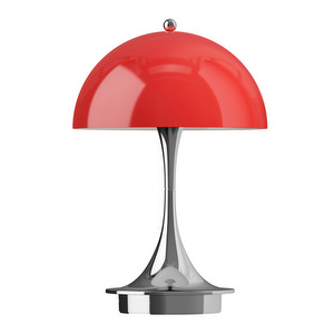 Panthella 160 Portable V3 -pöytävalaisin, Original Opal Red / kromi, ladattava