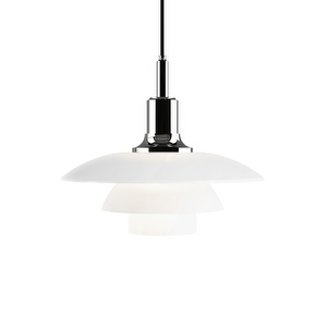 PH 3½-3 Pendant Lamp, Chrome, ⌀ 33 cm