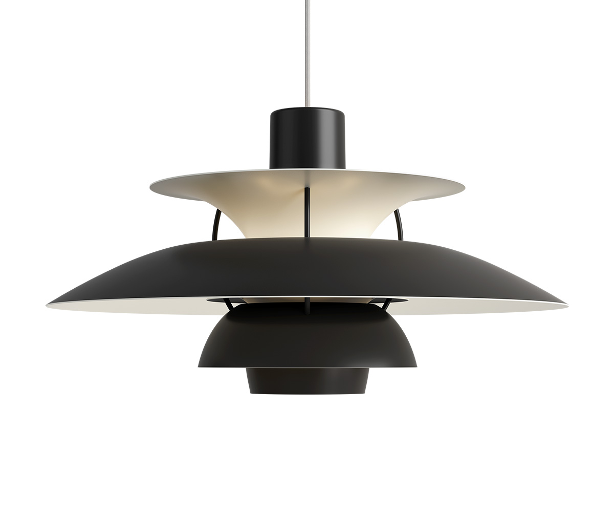 Louis Poulsen PH 5 Pendant Light Monochrome Black Veps l inen