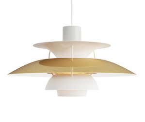 PH 5 Pendant Light, Brass/White