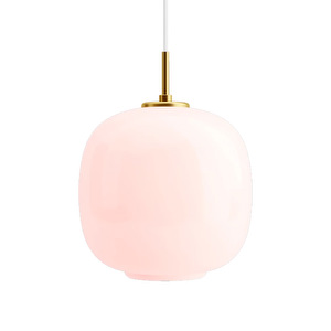 VL45 Radiohus -riippuvalaisin, Pale Rose / messinki, ⌀ 25 cm