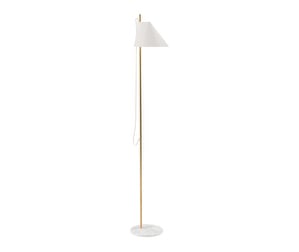 Yuh Floor Lamp, White/Brass