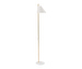 Yuh Floor Lamp, White/Brass