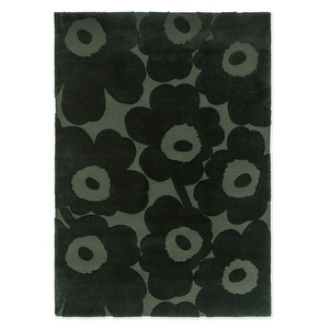 Unikko-matto, tummanvihreä, 140 x 200 cm