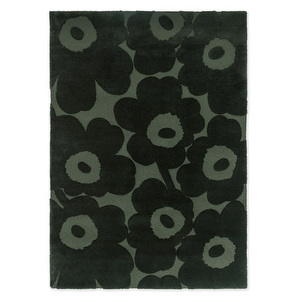 Unikko-matto, tummanvihreä, 170 x 240 cm