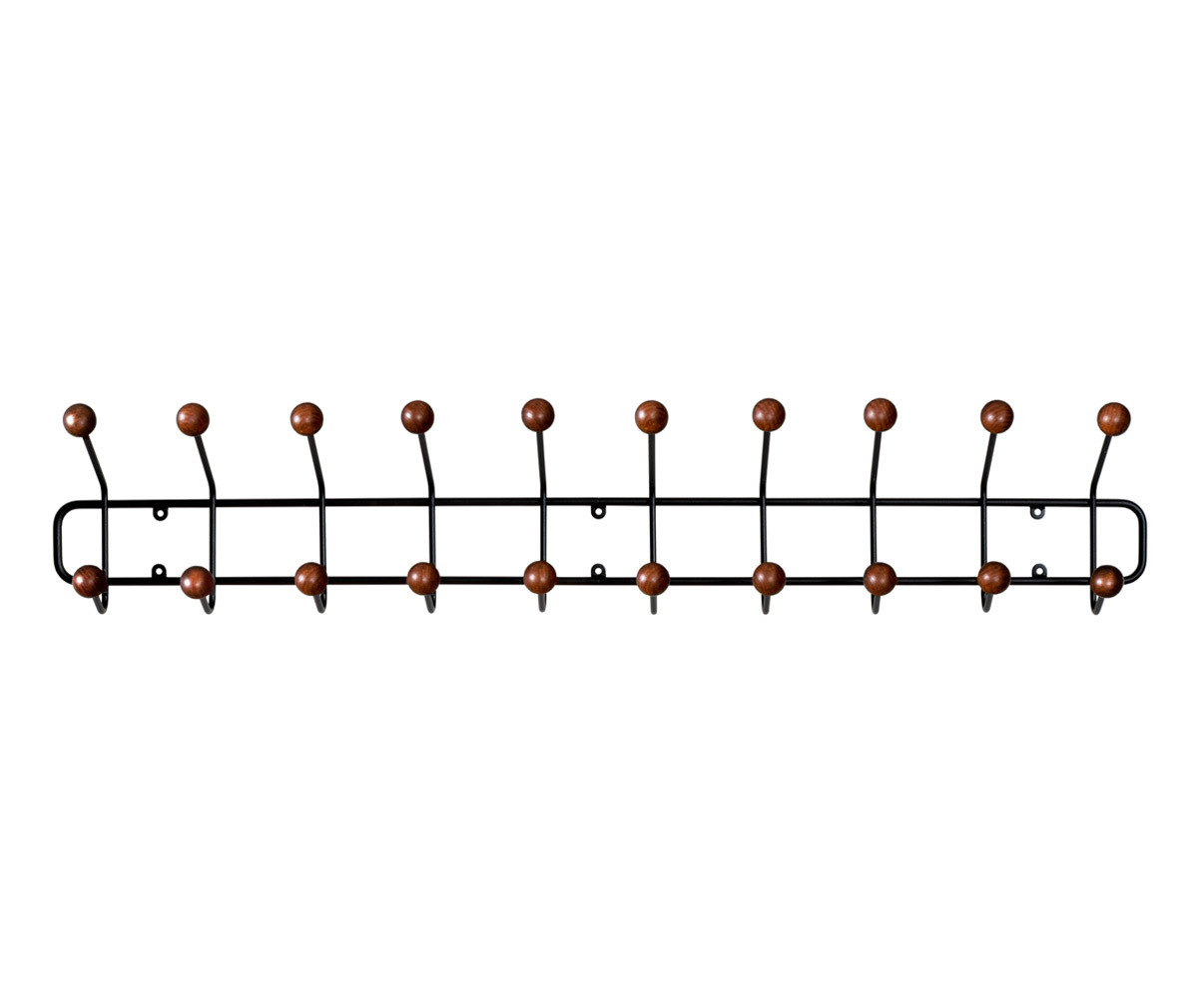 Maze Bill Horizontal Coat Rack Black / Stained Ash, L