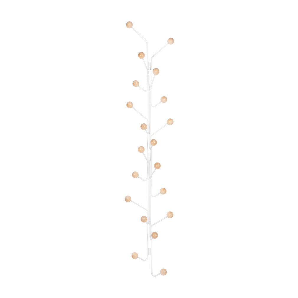 Maze Bill Vertical Coat Rack White/Birch