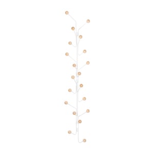 Bill Vertical Coat Rack, White/Birch