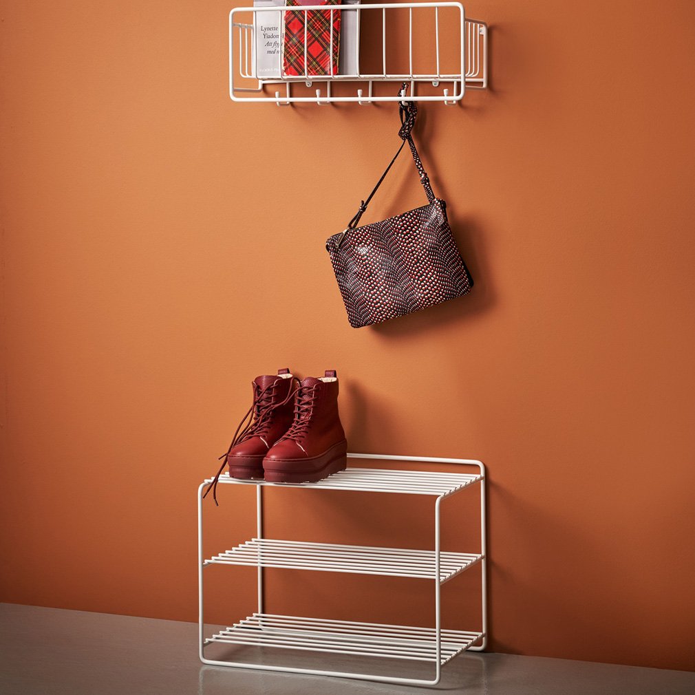 Wall mounted discount wire shoe rack