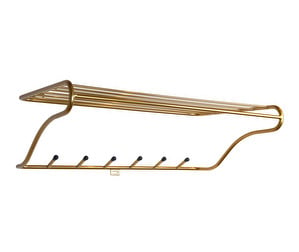 Hat Rack Shelf, Brass Matte, W 60 cm