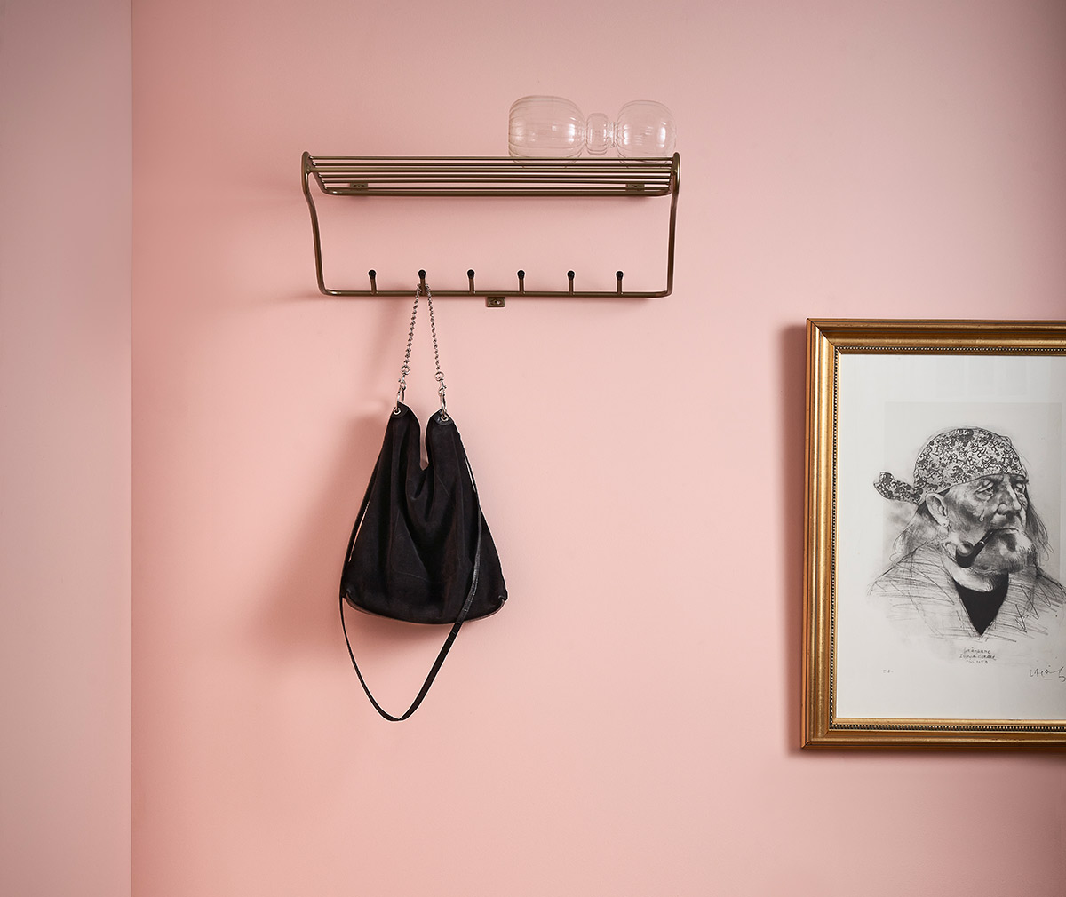 Maze Hat Rack hylly brass matte Veps l inen