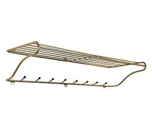 Hat Rack Shelf, Brass Matte, W 99 cm