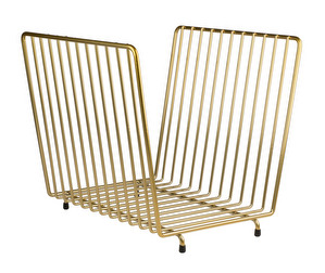 Journal Magazine Rack, Brass Matte