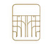 Now-seinähylly, brass matte, S