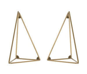 Pythagoras-hyllynkannattimet, brass matte, 2 kpl Pythagoras-hyllynkannattimet, brass matte, 2 kpl
