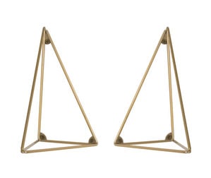 Pythagoras Brackets, Brass Matte, Set of 2