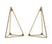 Pythagoras-hyllynkannattimet, brass matte, 2 kpl