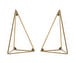 Pythagoras Brackets, Brass Matte, Set of 2