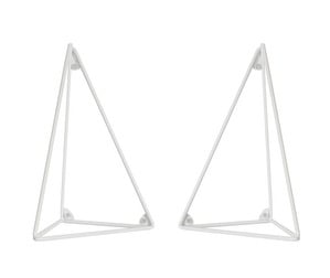 Pythagoras Brackets, White, Set of 2