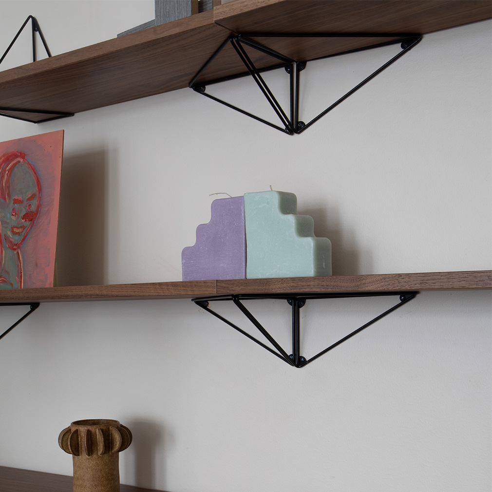 新品】maze PYTHAGORAS shelf ウォールナット/ブラス すけない