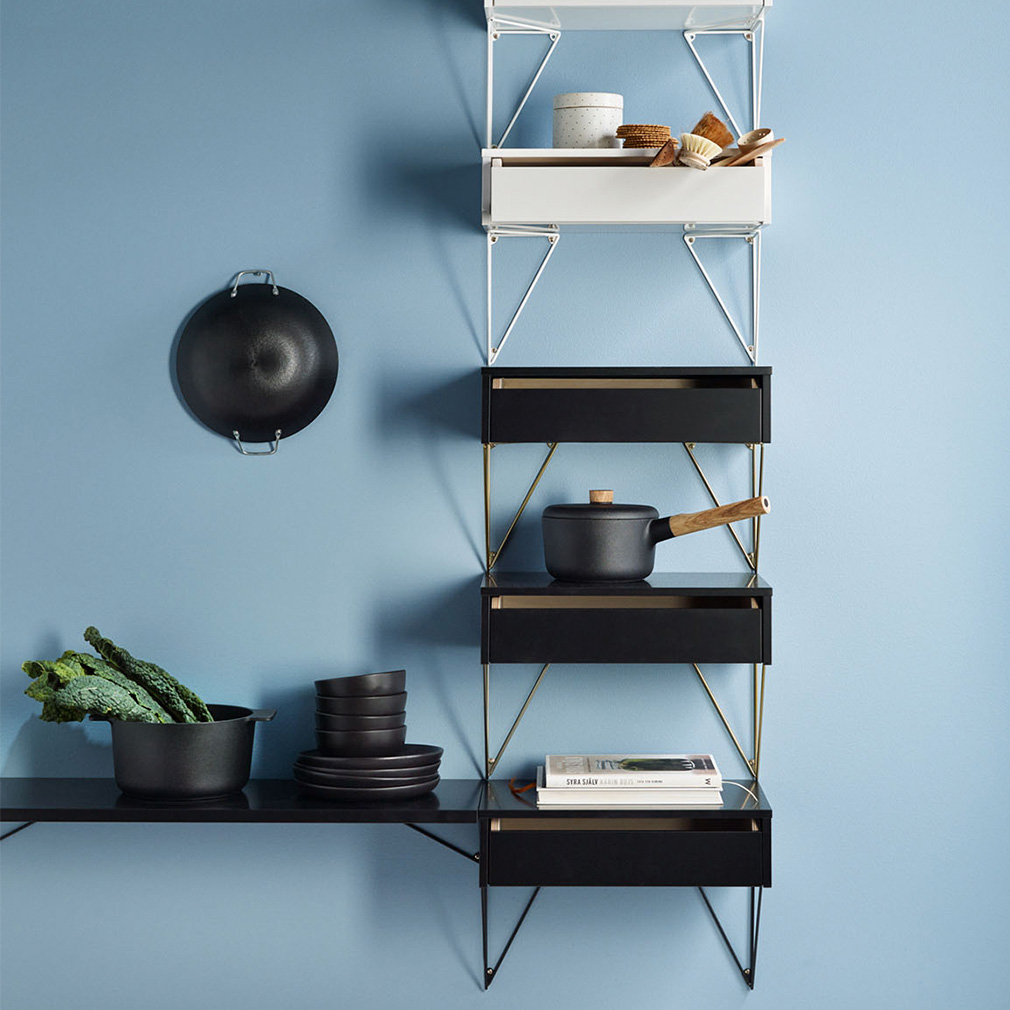 Maze Pythagoras Shelf, Black | Vepsäläinen