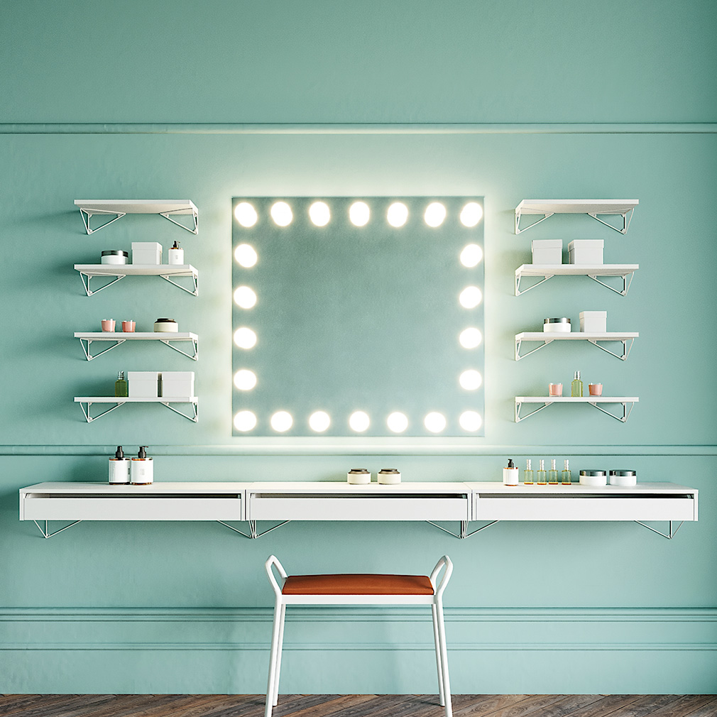Maze Pythagoras Wall Shelf, White | Vepsäläinen