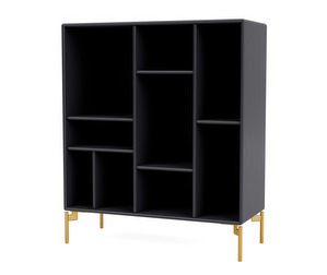 Compile Shelf, Anthracite, Brass Legs