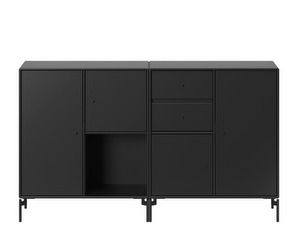 Couple Sideboard, Black, Black Legs