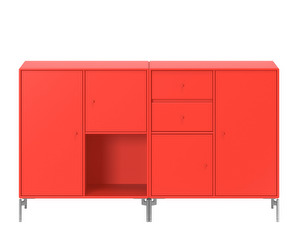 Couple Sideboard, Rosehip, Chrome Legs