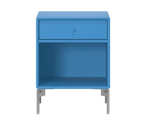 Dream Bedside Table, Azure, Chrome Legs