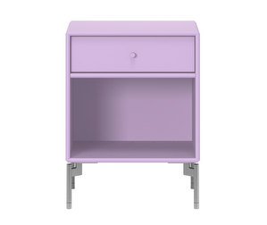 Dream Bedside Table, Iris, Chrome Legs