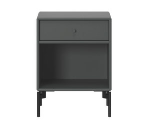 Dream Bedside Table, Anthracite, Black Legs