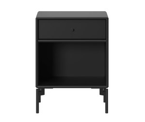 Dream Bedside Table, Black, Black Legs