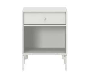 Dream Bedside Table, New White, White Legs