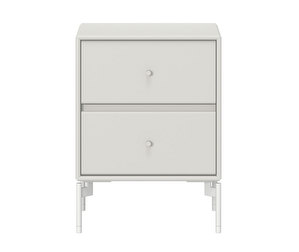 Drift Bedside Table, Nordic, White Legs