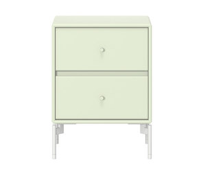 Drift Bedside Table, Pomelo, White Legs