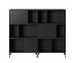 Flutter Bookshelf, Black, Black Legs