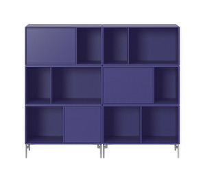 Flutter Bookshelf, Monarch, Chrome Legs