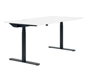 HiLow 2 Electric Desk, Snow/Musta