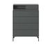 Keep Chest of Drawers, Anthracite, Black Legs