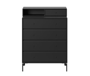 Keep Chest of Drawers, Black, Black Legs