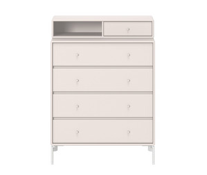 Keep Chest of Drawers, Oat, White Legs