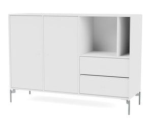 Montana Mega Sideboard, New White, Chrome Legs