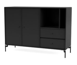 Montana Mega Sideboard, Black, Black Legs