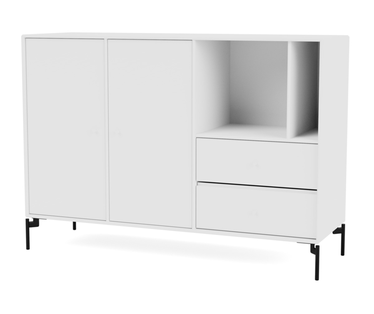 White sideboard shop with black legs