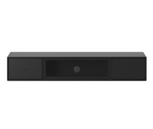 Octave II TV & Sound Bench, Black, Wall-Mounted