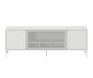 Octave III TV Table, New White, White Legs
