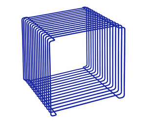 Panton Wire Cube, sininen, L 34,8 cm