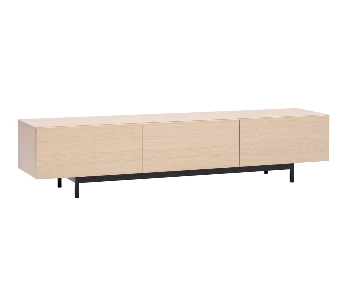 Muoto Collection Laine-viihdetaso valkolakattu tammi, L 180 cm